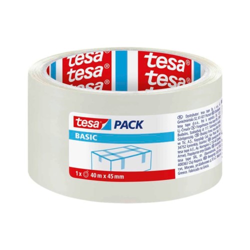 Tesa Taśma pakowa basic przezroczysta 40m x 45mm