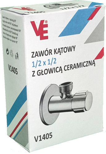 Exec Ve Zawór Kątowy Z Głowicą Ceramiczną 1/2x1/2  (F)