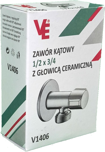 Exec Ve Zawór Kątowy Z Głowicą Ceramiczną 1/2x3/4  (F)