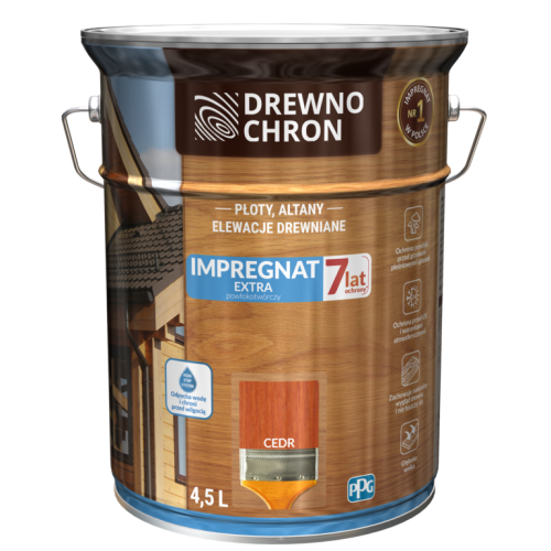 Drewnochron Impregnat Extra Powłokotwórczy Cedr 4,5L