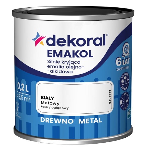 Dekoral Emakol Biały Matowy 0,2L