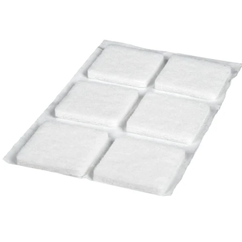 Podkładki Filcowe Kwadrat 40x40mm 4sztuki Biały  6-7mm Grubości