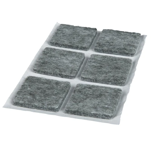 Podkładki Filcowe Kwadrat 40x40mm 4sztuki Szary 6-7mm Grubości