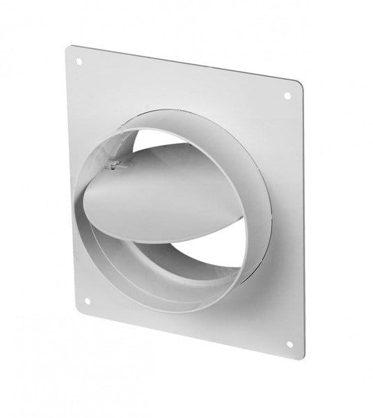 Awenta kołnierz okrągły fi 125 przyścienny z zaworem zwrotnym