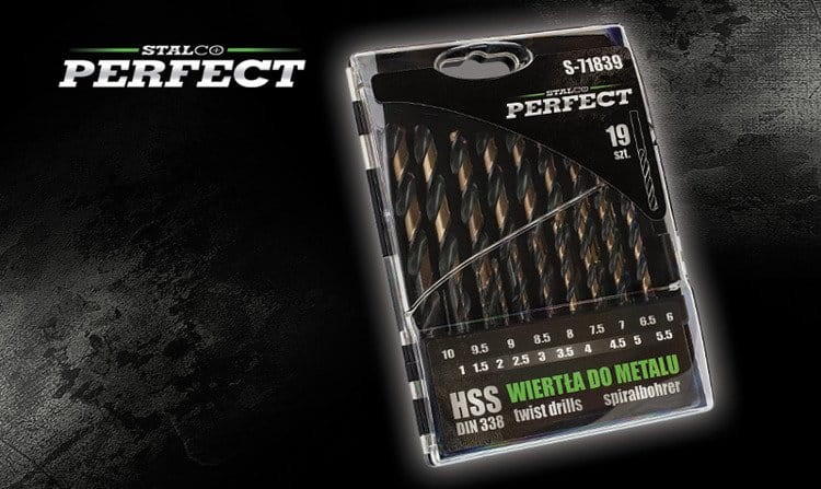 Stalco Wiertła do metalu HSS 19-elementów