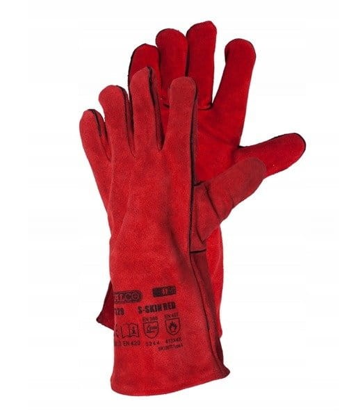 Stalco Rękawice Skórzane Skin Red 11