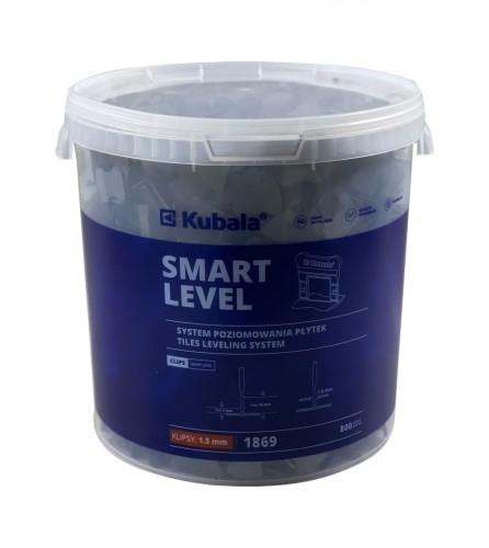 Smart level - klipsy 1,5mm WIADRO 20L 800szt/op *Kubala*