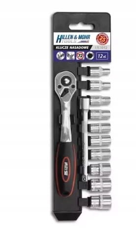Klucze nasadowe 1/2" kpl 12szt.